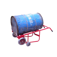 Carro de mano para equipos de construcción de alta resistencia con diseño de escalera de escalada Rueda Carro marco de acero mango tambor Dolly