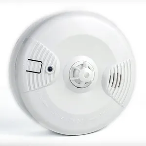 Asenware 10 Years Fire Alarm Standalone Portable Smart Smoke Detector White 220VAC Power Supply No Relay Output Tamper Alarm 9V