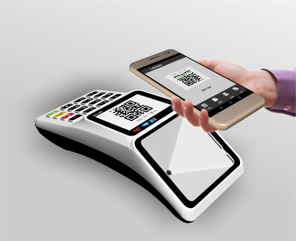 2D сканер штрих-кода NFC терминал сканирования и отображения QR-кода