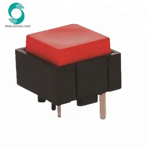 PBS-18B 25mA OFF-(ON) Push On Red Cap square momentary push button switch