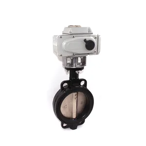 2inch 3inch 4inch 5inch 6 inch nickel plating valve disc DC12V DC24V electric actuation butterfly valve