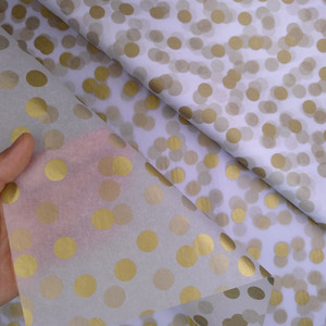 Gold <strong>Silver</strong> Polka Dots Tissue <strong>Wrapping</strong> <strong>Paper</strong> 50x70 cm 17gsm Metallic Dots Craft <strong>Paper</strong> for Gift <strong>Wrapping</strong> and Decoupage - Product Image 2