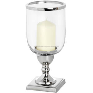 Bougeoirs de mariage en cristal d'or faits à la main décoration de la maison en verre avec un design élégant de pièce maîtresse - Product Image 4