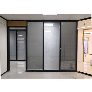 Partición de madera de vidrio con persianas, precio directo de fábrica, Partición de pared, diseño moderno, divisor de habitación de aluminio - Product Image 6