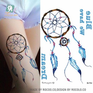 Impermeabile moda temporanea Dreamcatcher tatuaggio falso manica del braccio tatuaggi Design per uomo e donna borsa sigillata o personalizzata - Product Image 4