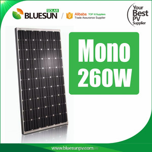 Bluesun utilisation commerciale mono 260 <span class=keywords><strong>w</strong></span> panneaux solaires pour l'énergie solaire abri à dubaï - Product Image 1