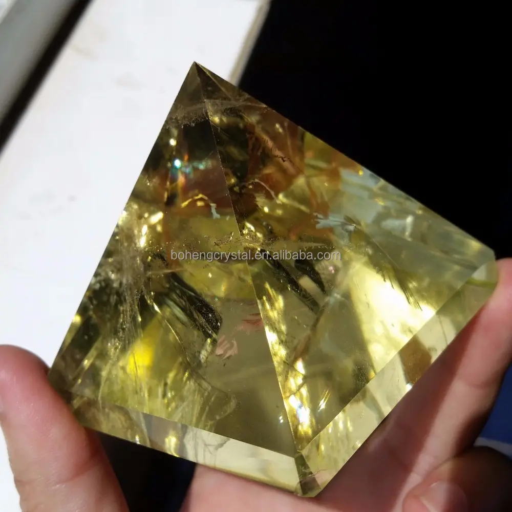 Atacado natural pirâmide de cristal de quartzo citrino