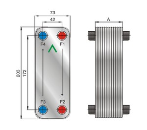 Troca de calor de óleo fhc014 cb14, placa trançada, troca de calor - Product Image 2