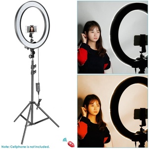 Anneau lumineux led 18 pouces, 55W, avec trépied, lampe pour maquillage, éclairage annulaire pour photographie, avec support - Product Image 3