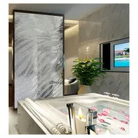 Zilver glas mozaïek tegels materiaal wave vorm handgemaakte artistieke muur backsplash mozaïek muurschildering patroon tegel