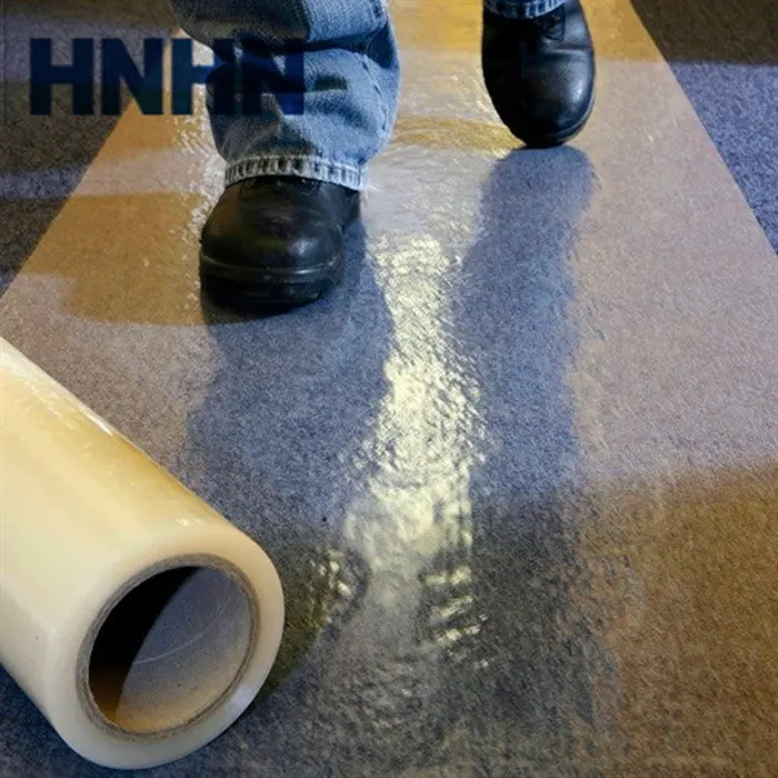 Floor protection PE adhesive carpet protective film clear plastic carpet protector-----carpet shields
