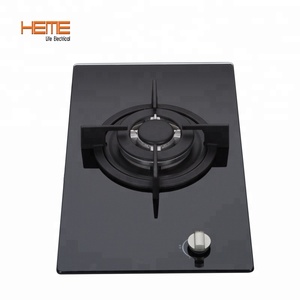 Brûleur à gaz triple anneau avec panneau en verre noir 30 cm intégré - Product Image 1