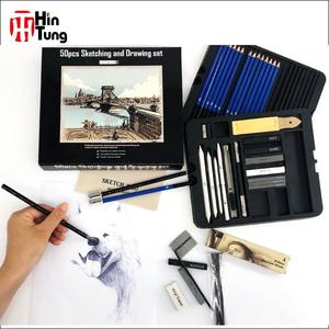 50 cái nghệ thuật chuyên nghiệp nguồn cung cấp với phác thảo và Vẽ Bút Chì và khác nhau Công cụ vẽ trong hộp các tông cho phác thảo và vẽ - Product Image 4