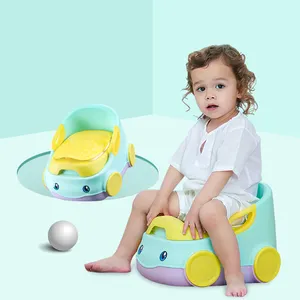 Penico infantil carro plástico do instrutor do potty higiênico colorido portátil potty training assento