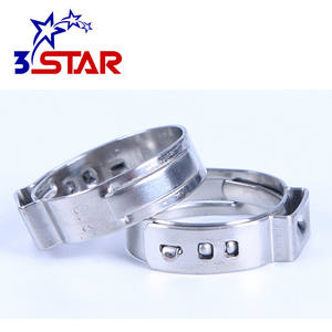 100 pièces par boîte simple oreille en acier inoxydable 304 tuyau Cilp <span class=keywords><strong>Compression</strong></span> collier de serrage - Product Image 2