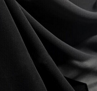 Grosir Murni Hitam Sifon Mutiara Kain untuk Pakistan Gaun Sutra Kain Sifon