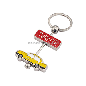 Porte-clés <span class=keywords><strong>de</strong></span> Bus rouge en émail avec étiquette <span class=keywords><strong>de</strong></span> nom, chaîne en métal, amour & paix, vente en gros, forme V W, 30 pièces - Product Image 2