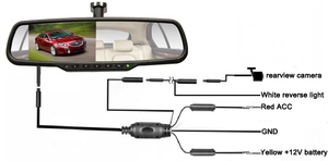 Monitor de 4,5 pulgadas, cámara dual, espejo retrovisor de grabación, ayuda de marcha atrás, espejo de caja negra para coche - Product Image 6