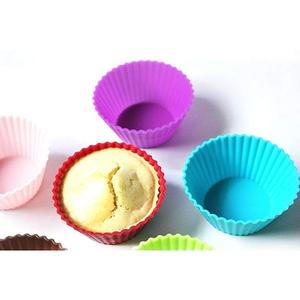 Taza <span class=keywords><strong>de</strong></span> silicona para muffins, <span class=keywords><strong>molde</strong></span> redondo <span class=keywords><strong>de</strong></span> 7cm para pasteles pequeños, 8 colores para hornear magdalenas - Product Image 4