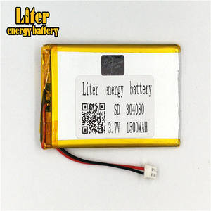 Plug 2,5-2 p 304080 ultra-thin polymer lithium battery 1500 mAh outdoor lighting 3,7 V Medical equipment with NTC - Product Image 2