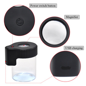 Barattolo Ermetico in Vetro per <span class=keywords><strong>Erbe</strong></span> con Luce LED e Lente d'Ingrandimento - Product Image 4