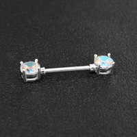Anneau de dilatation du mamelon en acier chirurgical pour femme, faux barbell, piercing du mamelon, bijoux