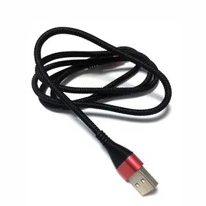 2019 אמזון אלומיניום סגסוגת ניילון צמת USB מטען כבל עבור אפל סמסונג Huawei כל התקני USB