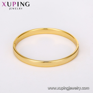 52508 Xuping Schmuck 6mm 24 Karat vergoldet Smooth Plain Baby Armreif - Product Image 3