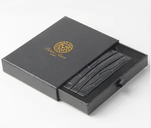 Custom Premium Men's Cardboard Belt Wallet Packaging Box Luxury Gift Packing Hard Card Small Paper Wallet Box