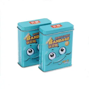 kids cartoon custom printed tin box for band-aid