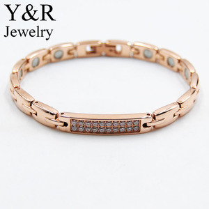 Dames <span class=keywords><strong>bio</strong></span> énergie germanium bracelet en acier inoxydable or <span class=keywords><strong>rose</strong></span> germanium bracelet <span class=keywords><strong>de</strong></span> santé <span class=keywords><strong>de</strong></span> puissance - Product Image 1
