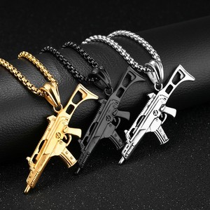 <span class=keywords><strong>Collier</strong></span> <span class=keywords><strong>militaire</strong></span> en acier inoxydable G36K fusil d'assaut hommes pendentif pistolet - Product Image 5