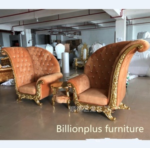 High Back Club Reception Chair, Hotel Cafe Sofa Single Chair Princess Salon Chair - Product Image 6