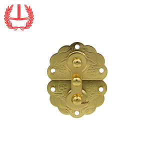 Fabricación de fábrica pequeña hebilla de flor caja de madera hardware cerradura Vintage - Product Image 6