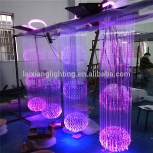 lumière lustre laixiang usa plus populaire avec un câble de fibre optique de l'éclat, sphère Suspensions grande taille moderne - Product Image 4