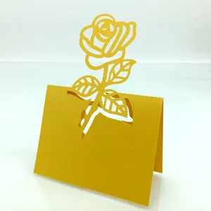 Tarjetas con nombre para fiestas de boda o San Valentín, tarjetas con nombre para invitados, tarjetas de mesa con forma de rosa