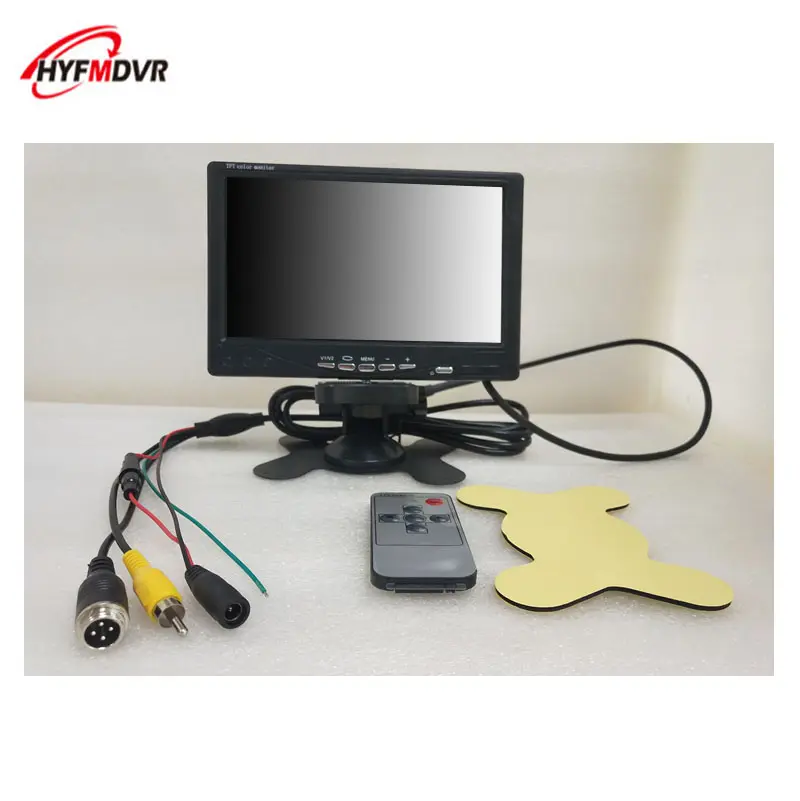 Factory wholesale car display 7 inch hd 800*480 video display AC/DC wide voltage Road cleaning truck reversing monitoring