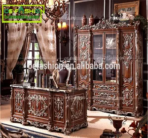 OE-FASHION Luxe en bois sculpture meubles de bureau exécutif bureau secretaire - Product Image 1