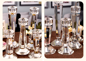 Candeliere in cristallo diretto in fabbrica tavolo da sposa decorativo trasparente K9 <span class=keywords><strong>portacandele</strong></span> in cristallo romantico - Product Image 6