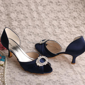 (22 renk) lacivert tıknaz topuk balo ayakkabı - Product Image 3