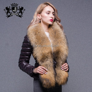 Cappotto invernale da donna alla moda con collo in pelliccia di procione cappotti <span class=keywords><strong>caldi</strong></span> capispalla donna - Product Image 5