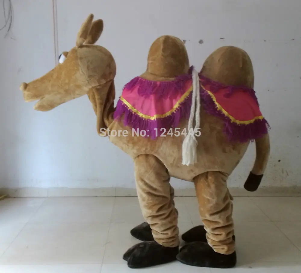 Funtoys MOQ 1 piece customized 2 person camel mascot costume cartoon cosplay costume for sale