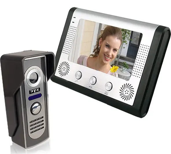 7 "Monitor LCD videocitofono cablato sistema campanello per sistemi di sicurezza domestica villa 1 telecamera IR 1 schermo a colori LCD