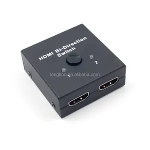 صندوق مفتاح التبديل HDMI ثنائي الاتجاه متوفر بمخزون كافٍ 2x1 1x2 HDMI الفاصل ثلاثي الأبعاد 4kx2k دقة 340 ميجاهرتز HDCP لا حاجة للطاقة متوفر بالمخزون