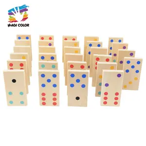 2019 Nouvelle arrivée éducative en bois jeu de dominos avec personnaliser W15A079