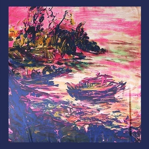 <strong>Womens</strong> Fashion Painting Pattern Large Square Satin Headscarf Custom Printing 35'' Satin <strong>Silk</strong> <strong>Scarf</strong> - Product Image 3