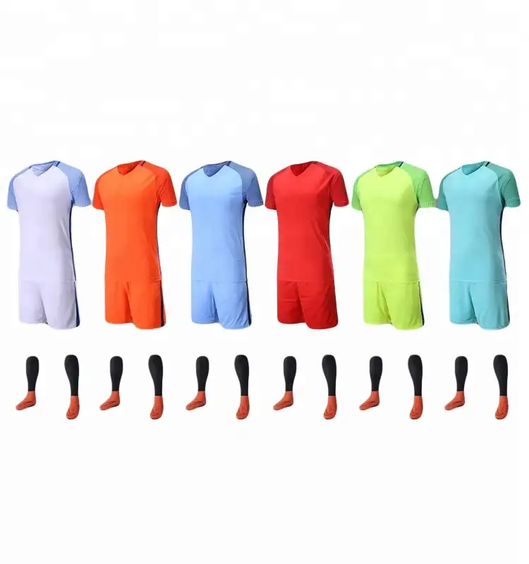 Uniforme de entrenamiento de fútbol Rosa liso, camiseta de fútbol barata, novedad, Tailandia