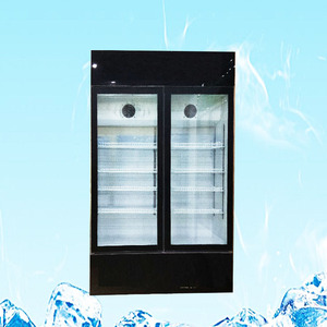 <span class=keywords><strong>Red</strong></span> <span class=keywords><strong>Bull</strong></span> portes coulissantes en verre de Réfrigérateur réfrigérateur vertical - Product Image 3