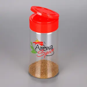 Plastic bottle for packaging seasoning powder plastic jar new clear plastic spice jar