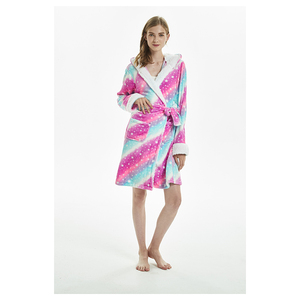 Nouveau Mode Hôtel Mince Moelleux Peignoir, Femmes Flanelle <span class=keywords><strong>Robe</strong></span> - Product Image 2